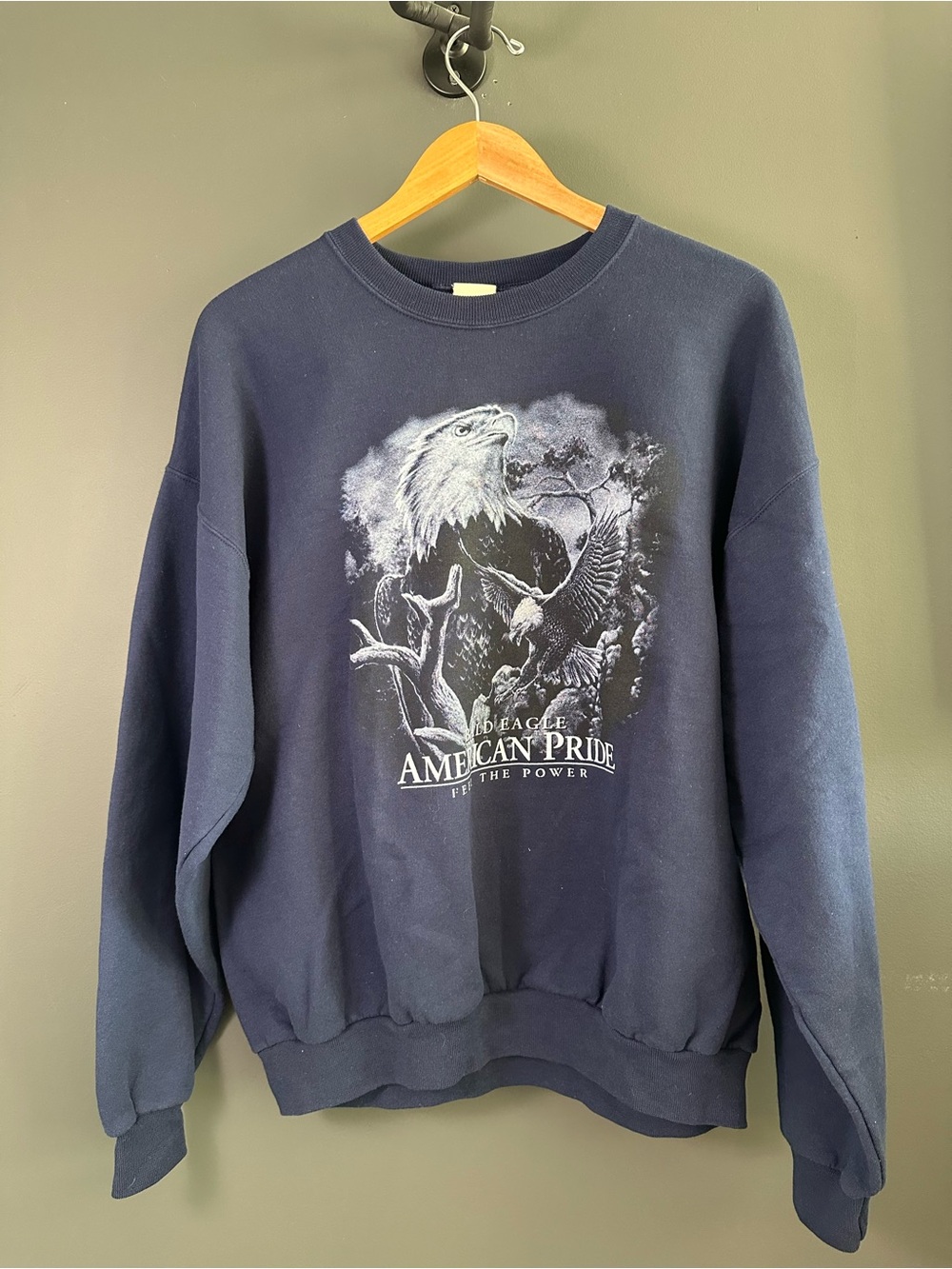 American Eagle Outfitters Navy Eagle Crewneck Sweatshirt